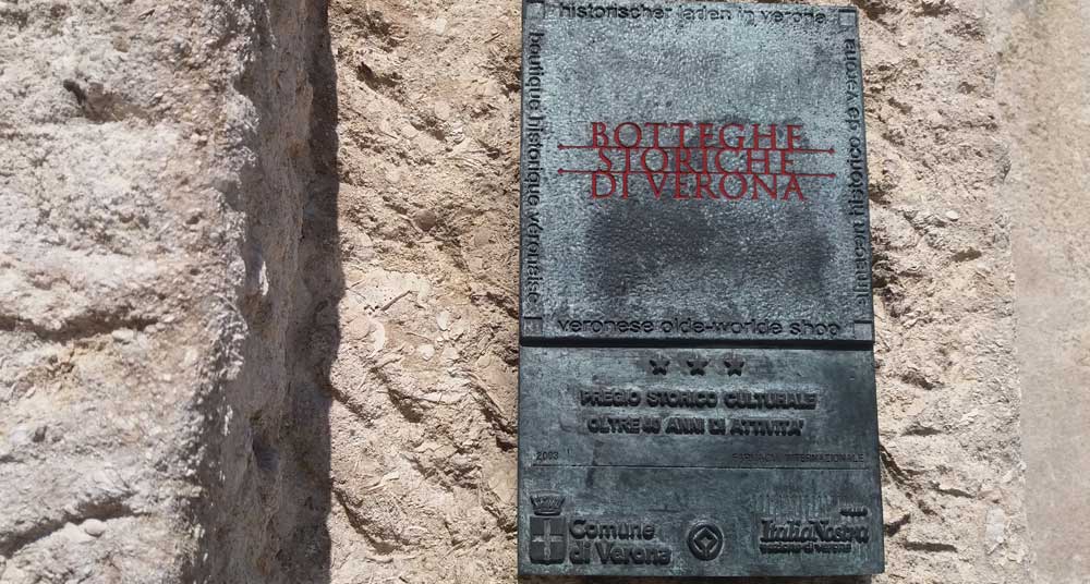 Targa delle Botteghe Storiche di Verona